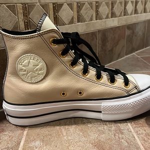 Custom Leather Platform Chuck Taylors 8